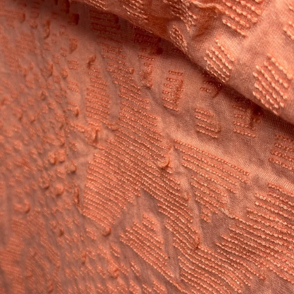 Vintage Coral Tufted Bed Spread Full Size 100 Percent Polyester Retro Home Decor